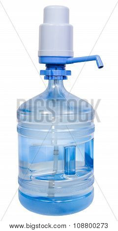Pump Dispenser On 5 Gallon Drinking Water Bottle