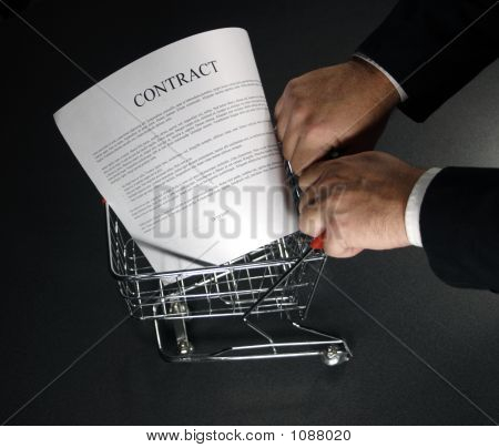 Un contrato de compras por