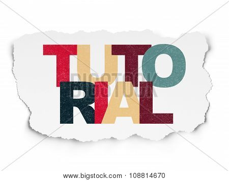 Studying concept: Tutorial on Torn Paper background