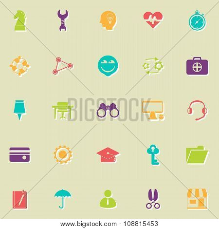 Human Resource Flat Icons With Shadow