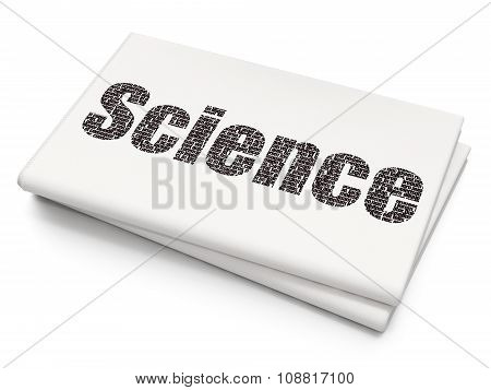 Science concept: Science on Blank Newspaper background