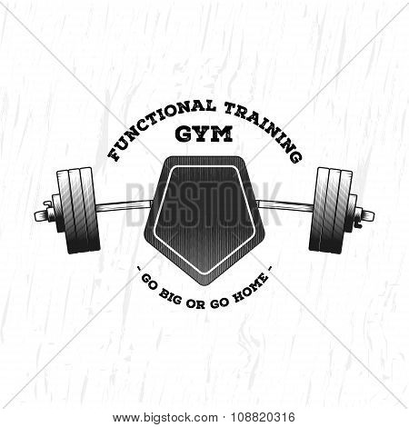 Monochrome fitness logo.