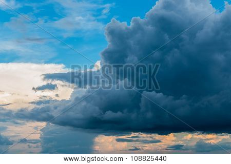 Dark Storm Clouds Before Rain.