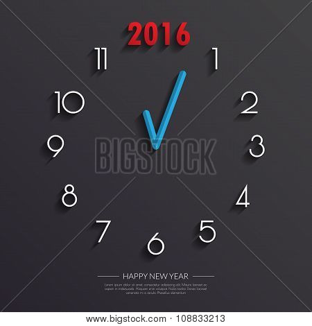 2016 Clock Face Background.vector/illustration.