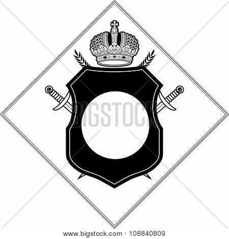 Vector coat of arms design template.