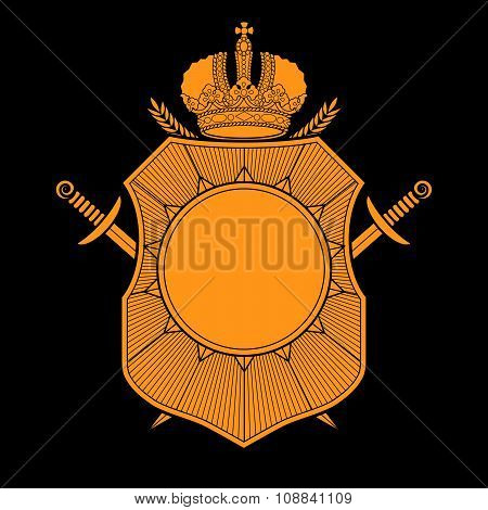 Vector coat of arms design template.