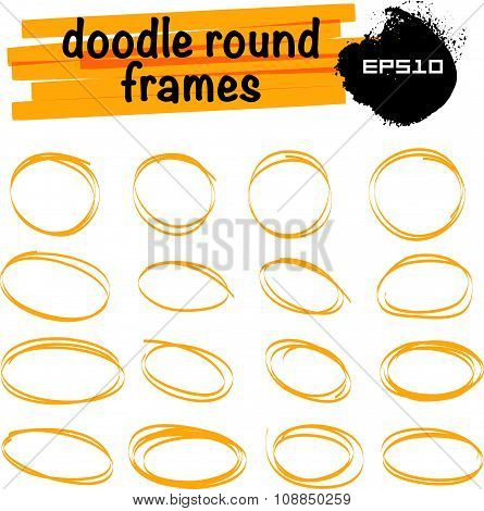 Vector set of hand drawn doodle elements.