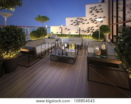 Roof - Terrace In A Modern Style