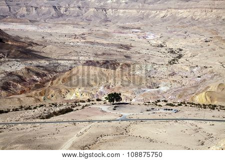 Colored Sand In Makhtesh Katan, Israel
