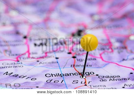Chilpancingo pinned on a map of Mexico