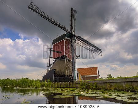 Historic Wooden Windmill