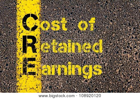 Business Acronym Cre As Cost Of Retained Earnings