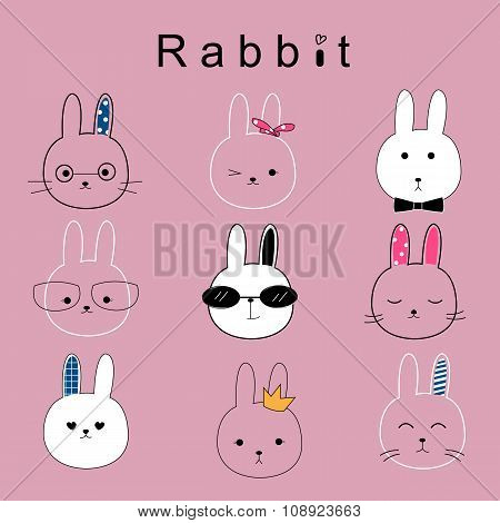 rabbit cartoon vector