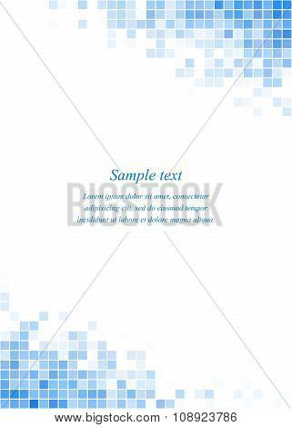 Blue page corner design template