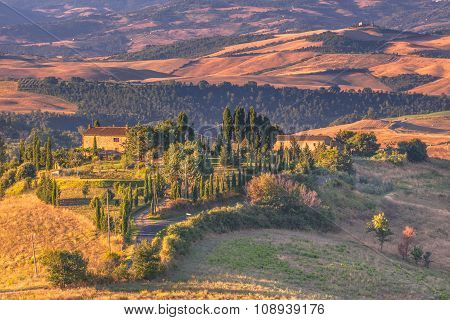 Tuscany Landscape In The Morning