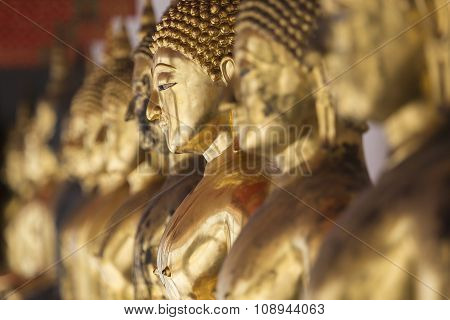 Images Of Buddha At Wat Pho Or Wat Phra Chetupon Vimolmangklararm, Bangkok, Thailand