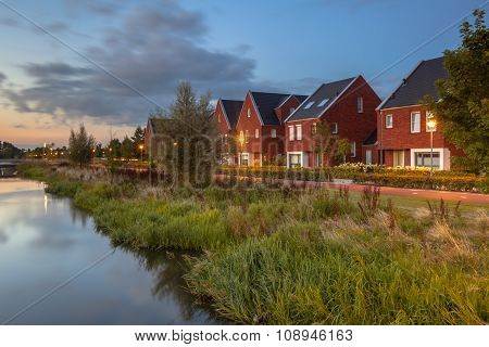 Modern Ecological Suburban Street