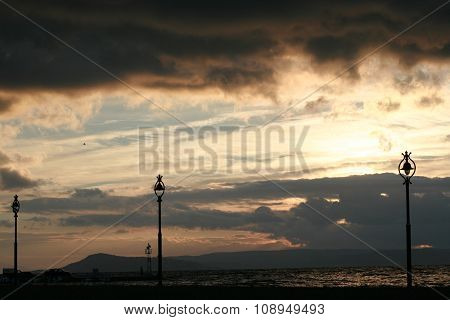 cloudscape sunrise at the beach