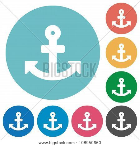 Flat Anchor Icons