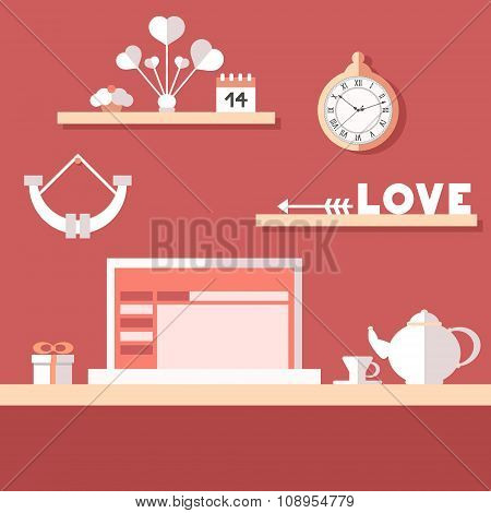 saint valentines day workstation