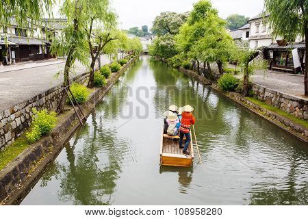 Kurashiki city, old japanese town in Okayama prefecture
