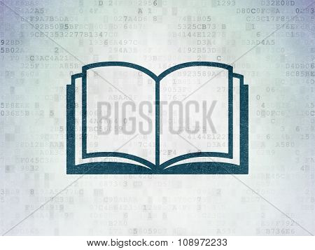 Science concept: Book on Digital Paper background