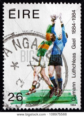 Postage Stamp Ireland 1984 Soccer