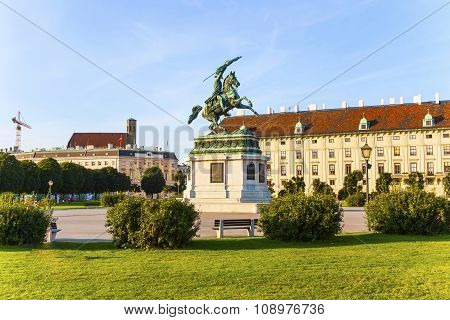 Horse And Rider Statue Of Archduke Karl In Vienna