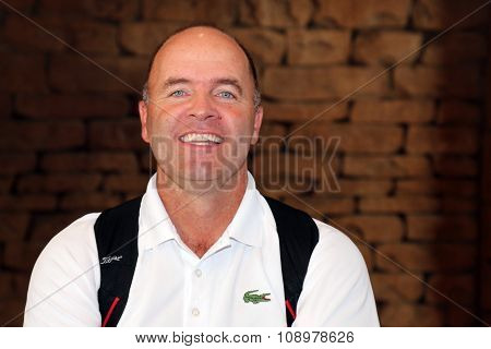 Mens Pro Golfer Thomas Levet November 2015 In South Africa