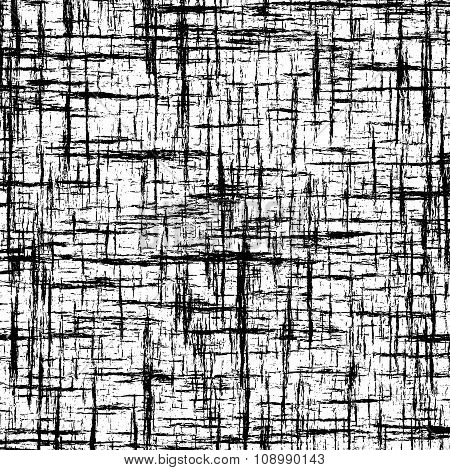 Black And White Abstract Background With Intersecting Grunge Stripes For Web Design