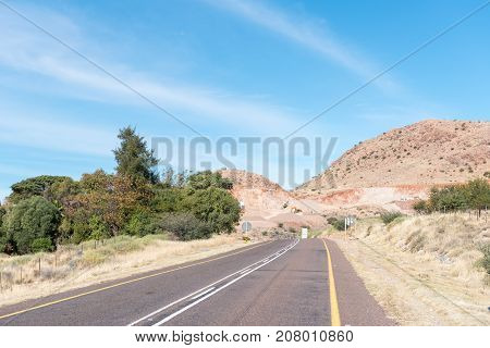 A stone crushing plant on the N10 road between Groblershoop and Upington in the Northern Cape Province