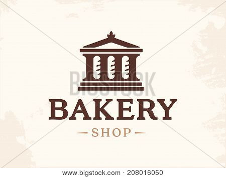 Modern vector professional sign logo bakery shop