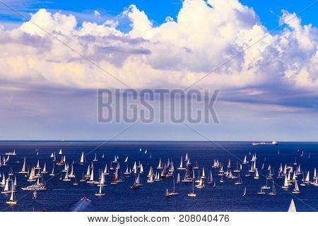 The Barcolana Regatta In The Gulf Of Trieste