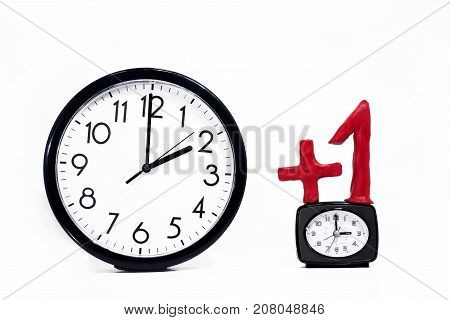 Daylight Saving Time. Wall Clock going to summer time