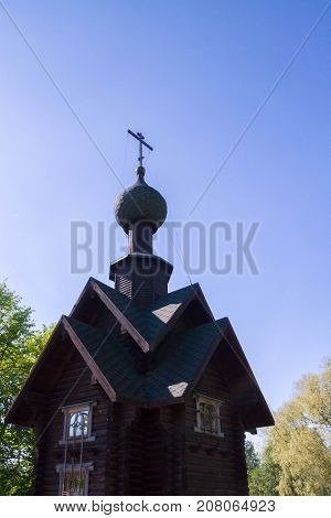 Wooden Church Near The Cathedral Of Peter And Paul In Sestroretsk