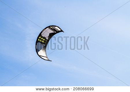 Windsurfing On The Beach Of The Big Izhora Gulf Of Finland