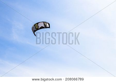 Windsurfing On The Beach Of The Big Izhora Gulf Of Finland