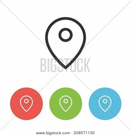 Map pointer vector icon pin navigator illustration for using in web and graphic design
