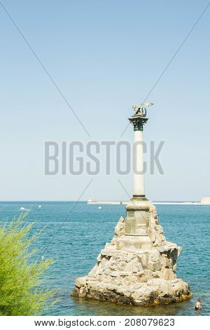 The Famous Monument To The Scuttled Ships In Sevastopol
