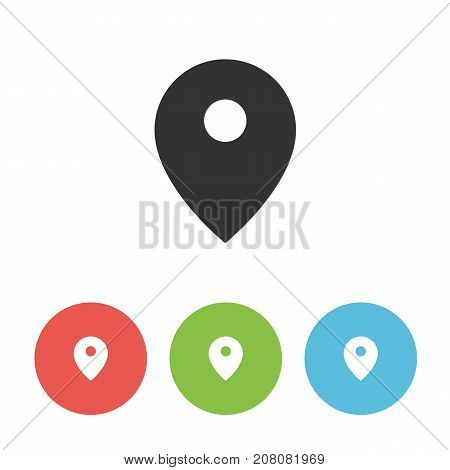 Map pointer vector icon pin navigator illustration for using in web and graphic design