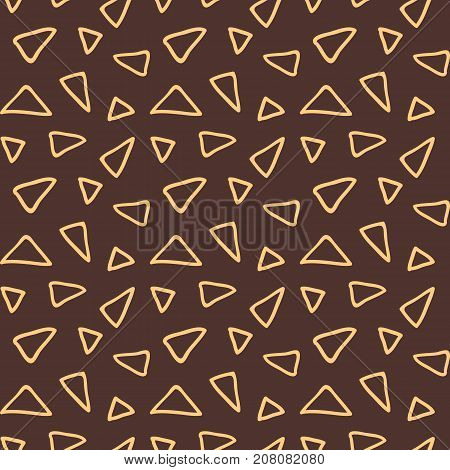 Seamless vector texture with painted triangles geometric shape