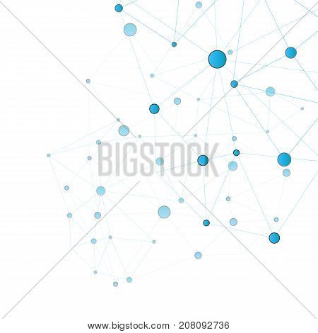 Modern vector design with elements of molecular bonds.