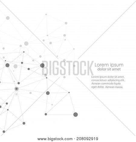 Modern vector design with elements of molecular bonds.