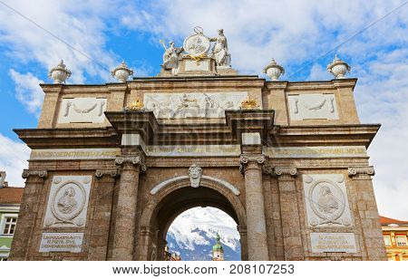Triumph Arch in Innsbruck Austria - architecture background