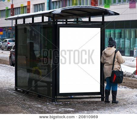 Vinter busstoppested