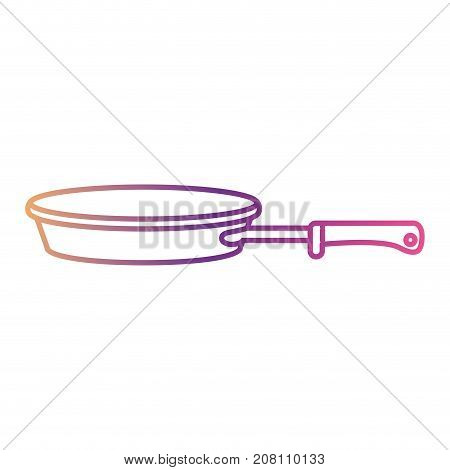 stewpan with handle silhouette gradient color from magenta to purple vector illustration