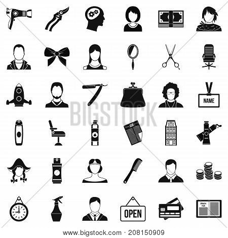 Dryer icons set. Simple style of 36 dryer vector icons for web isolated on white background