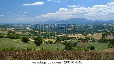 Summer landscape at Carpegna (Montefeltro Pesaro Urbino Marches Italy)