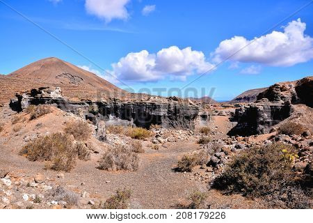 Landscape In Tropical Volcanic Canary Islands Spain