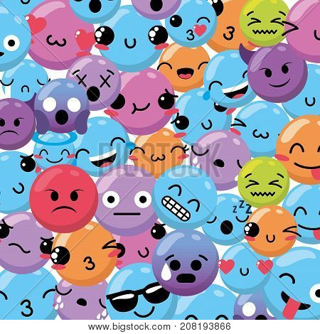 emoji emtion expresion backgroun design vector illustration